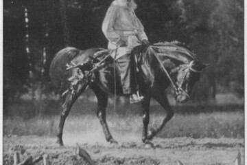 Tolstoy on horse